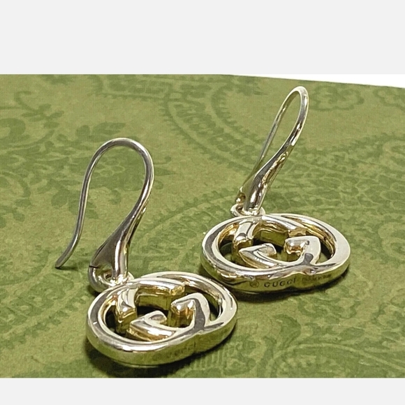 PAIR OF GUCCI DOUBLE G STATEMENT EARRINGS 925 sterling silver - Picture 8 of 14